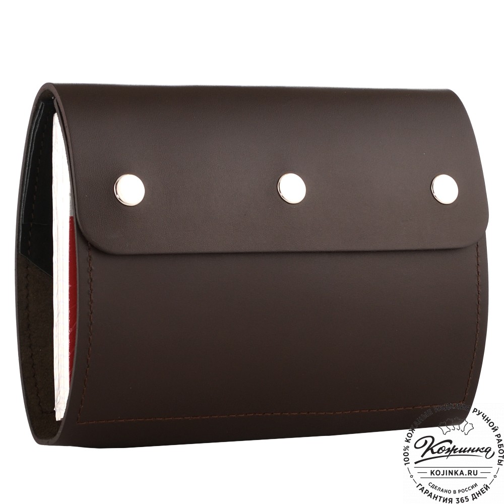 Кожаный ежедневник на кольцах "Джексон" (тёмно-коричневый)